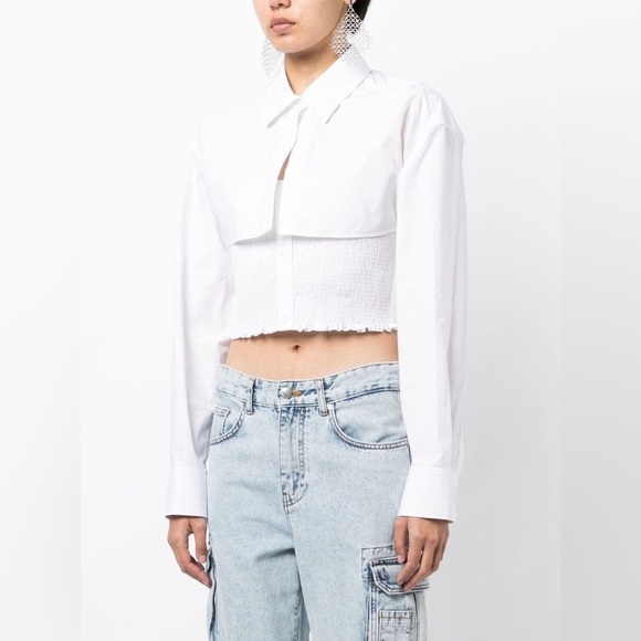 🔥 🆕 ALEXANDER WANG LAYERED SMOCKED CAMI medium NWT $395 - Picture 7 of 12